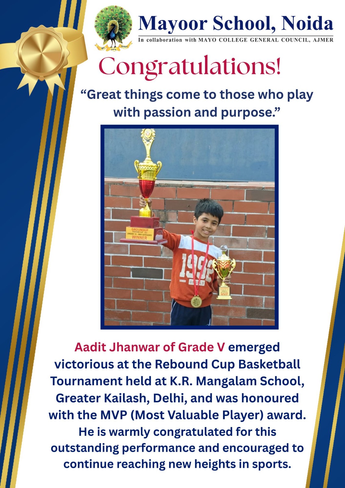 A Proud Sporting Moment for Mayoor